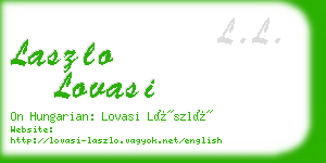 laszlo lovasi business card